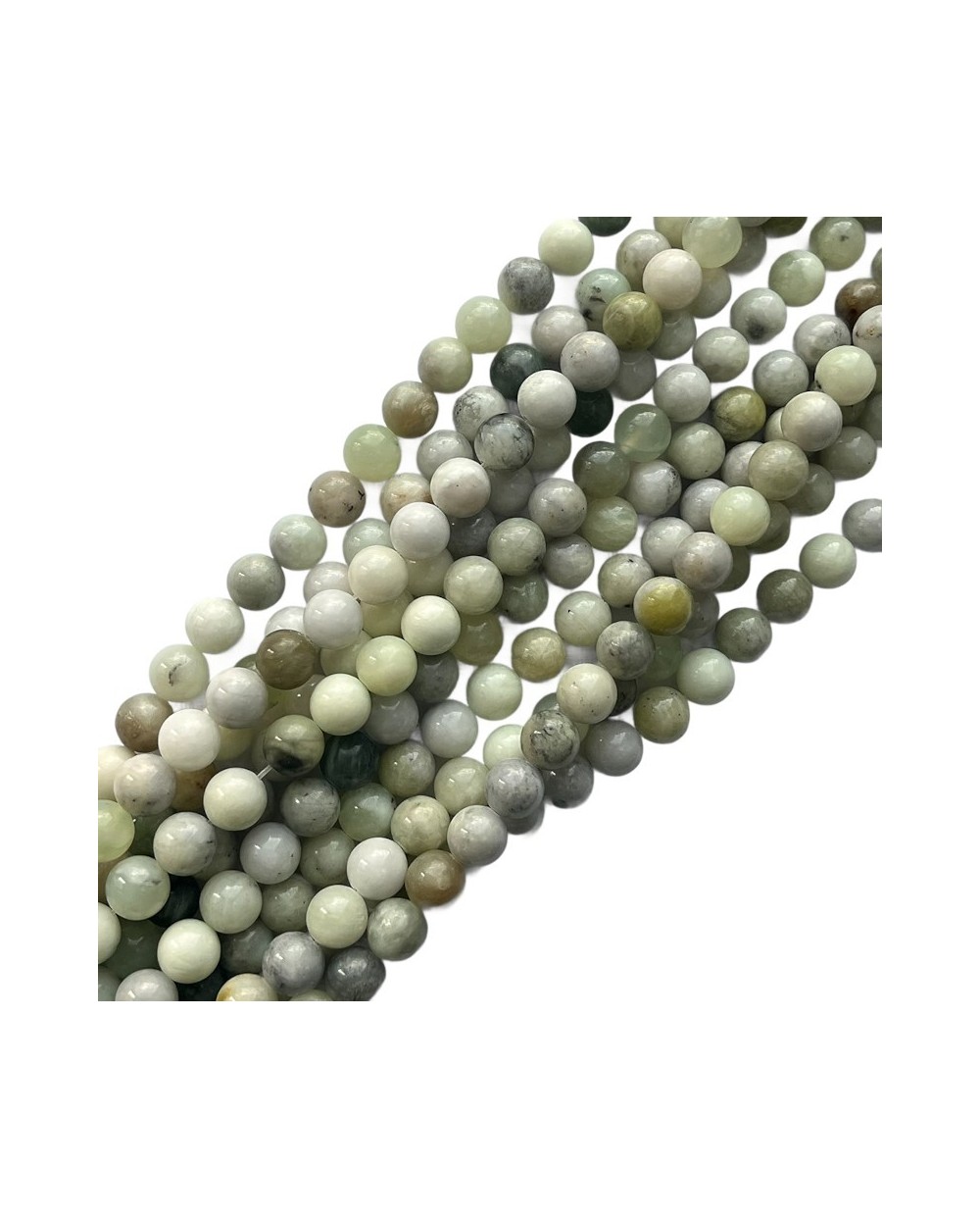 Kamień naturalny Jadeit kulka gładka ok 10mm zielony sznur