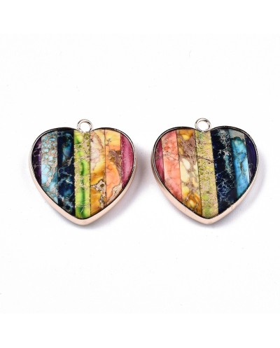 Kamień Naturalny Jaspis Cesarski zawieszka 24x21x6mm w oprawie