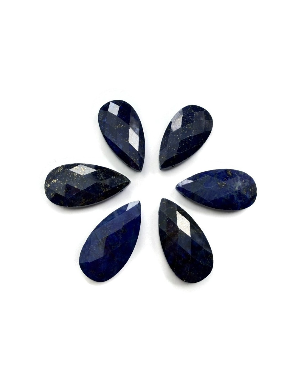 Zawieszka kamień naturalny Lapis Lazuli łezka fasetowana 25x13mm