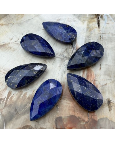 Zawieszka kamień naturalny Lapis Lazuli łezka fasetowana 25x13mm