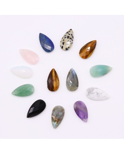 Zawieszka kamień naturalny Tygrysie oko łezka fasetowana 25x13mm