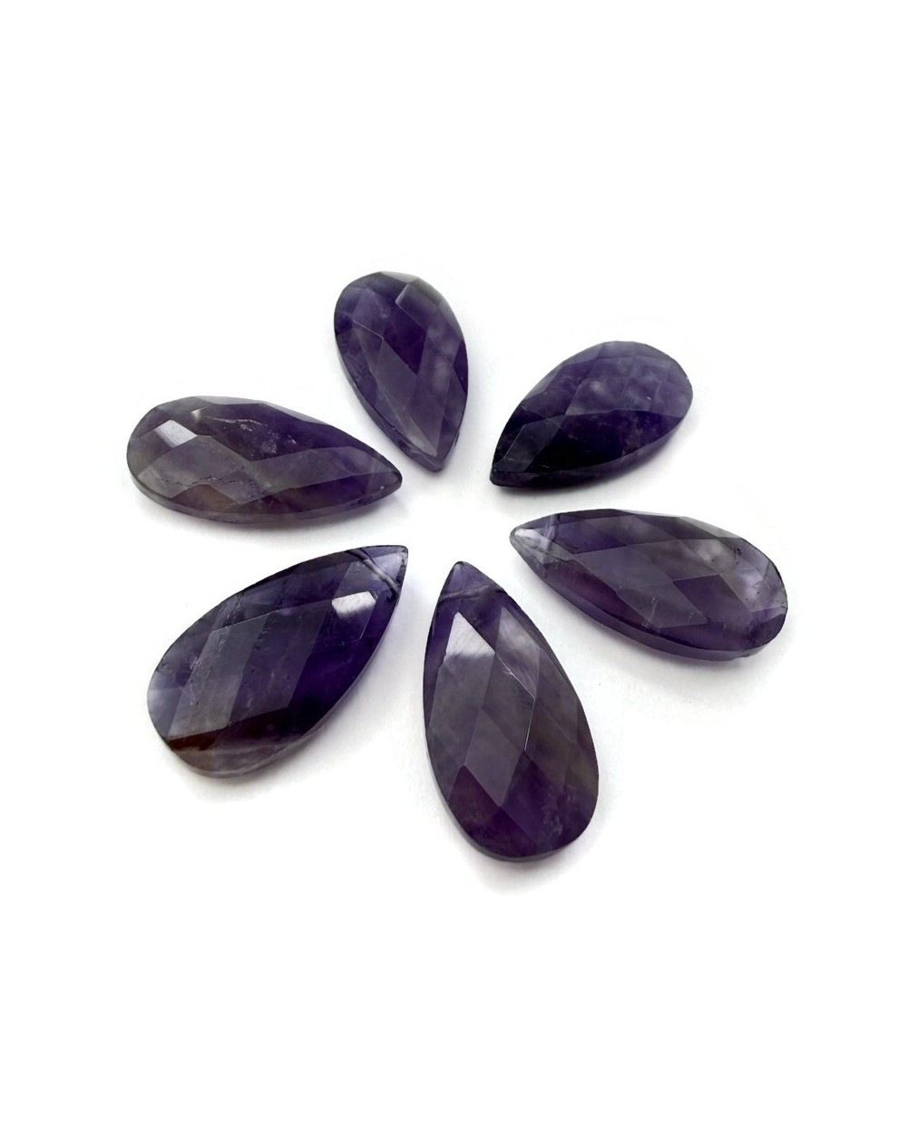 Zawieszka kamień naturalny Ametyst łezka fasetowana 25x13mm