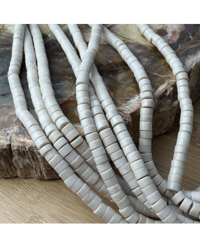 Kamień naturalny Kamień Rzeczny dysk ok 6x3mm sznurek