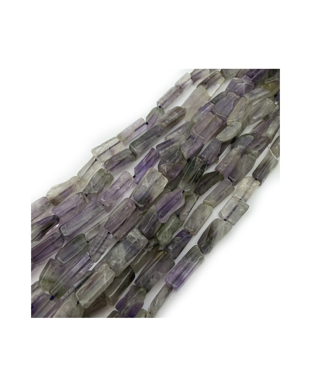 Kamień naturalny Ametyst słupki nieregularne ok 7x4mm sznurek