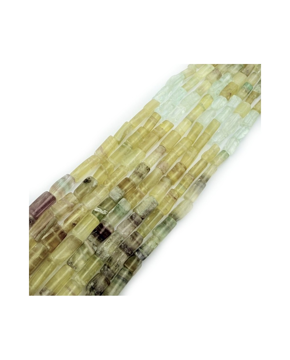 Kamień naturalny Fluoryt słupki nieregularne ok 7x4mm sznurek