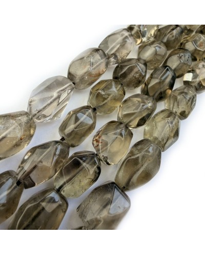 Kamień naturalny Kwarc dymny bryłka nieregularna ok 15x11mm sznurek