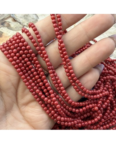 Koral naturalny kulka gładka 2,5mm- 3mm