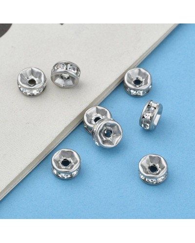 Przekładka do koralików z cyrkoniami 5x2,5mm stal nierdzewna