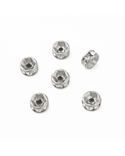 Przekładka do koralików z cyrkoniami 5x2,5mm stal nierdzewna