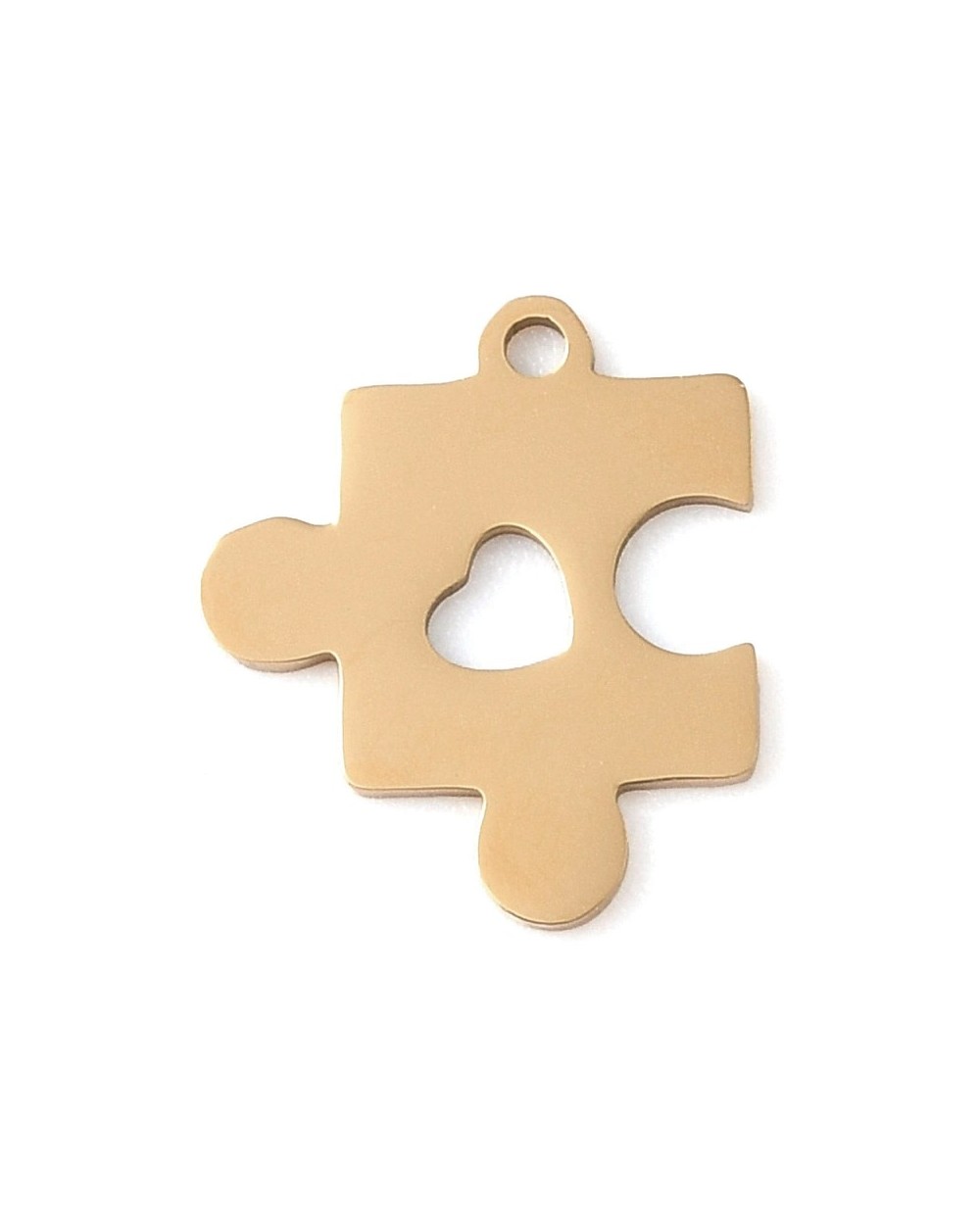 Zawieszka Puzzle 16x14x1mm stal nierdzewna złota