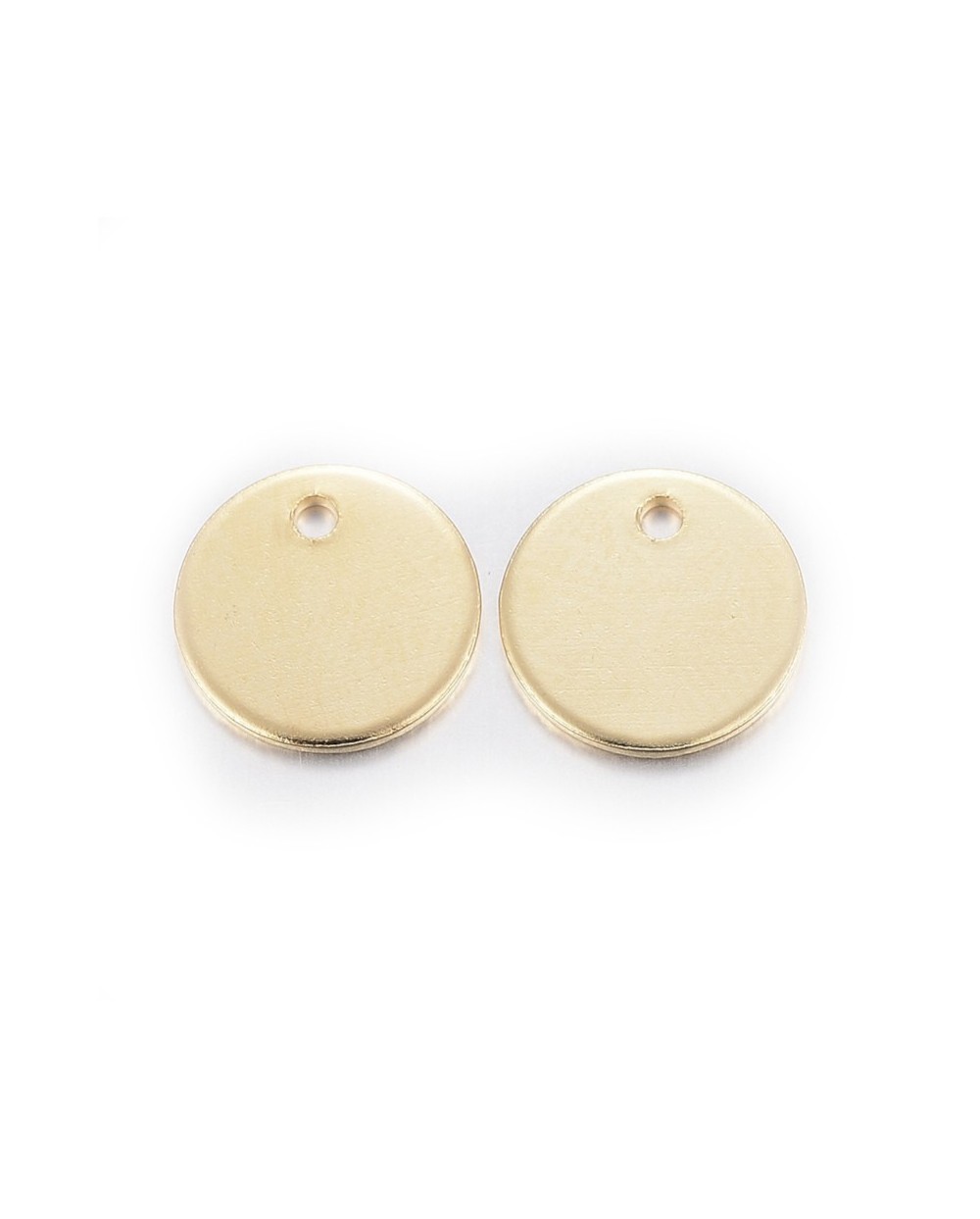 Zawieszka moneta/blaszka 6x0,8mm stal nierdzewna złota