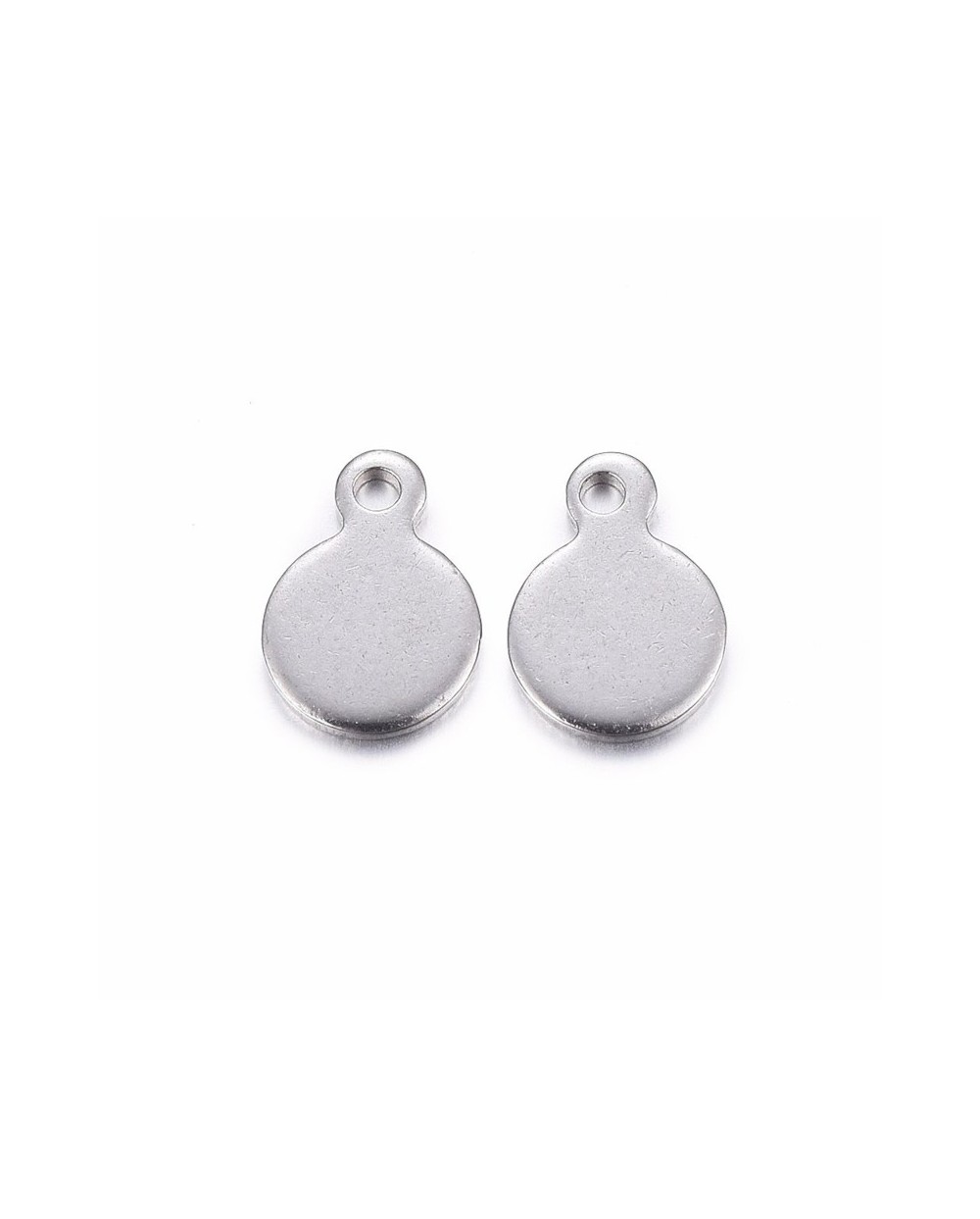 Zawieszka moneta/blaszka 8,5x6x0,8mm stal nierdzewna