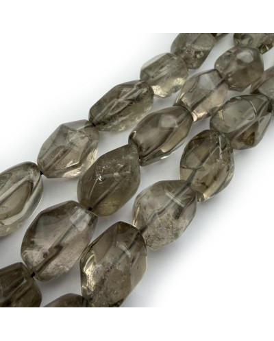 Kamień naturalny Kwarc dymny bryłka nieregularna ok 16x12mm sznurek