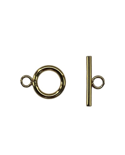 Zapięcie toggle  16x12x2mm stal nierdzewna złote