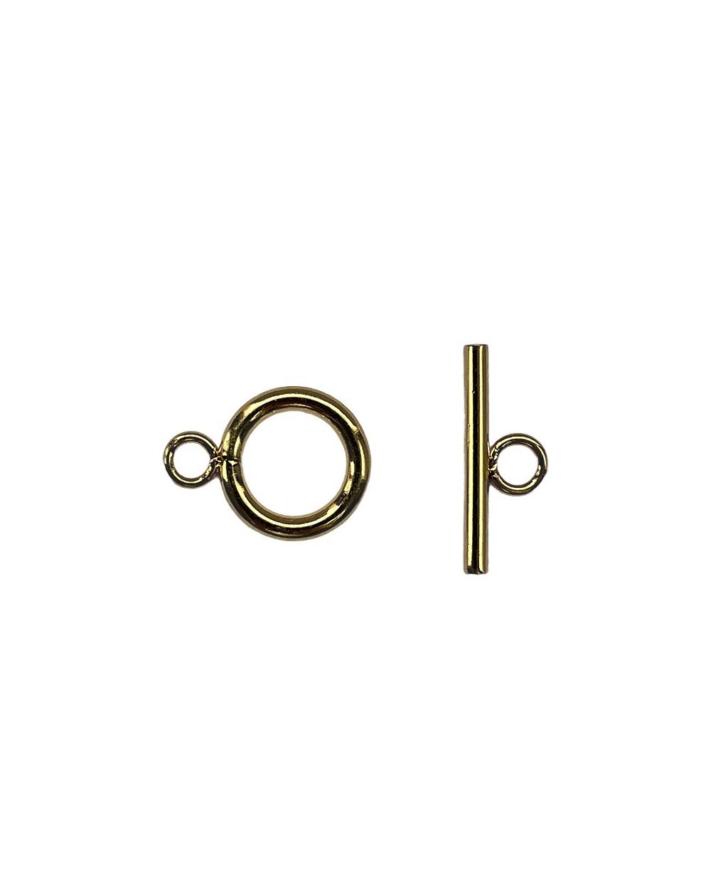 Zapięcie toggle  16x12x2mm stal nierdzewna złote
