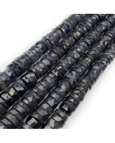 Kamień naturalny lolit dysk heishi fasetowany ok 6x3mm sznurek
