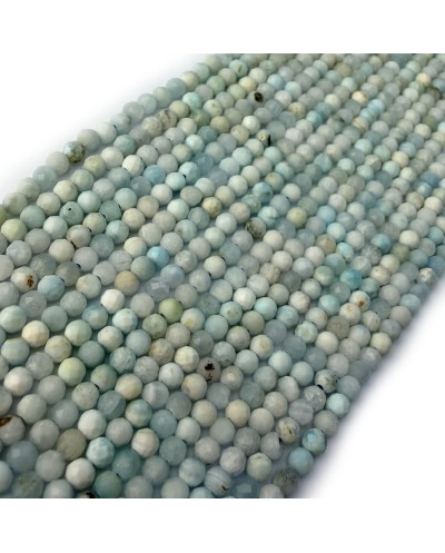 Kamień naturalny Larimar kulka fasetowana ok 2,9-3,1mm sznurek mix