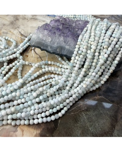 Kamień naturalny Larimar kulka fasetowana ok 2,9-3,1mm sznurek mix