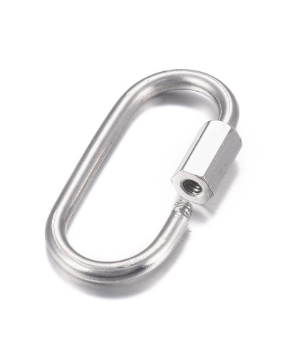 Zapięcie zakręcane owalne 21x11x4mm stal nierdzewna