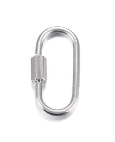 Zapięcie zakręcane owalne 21x11x4mm stal nierdzewna