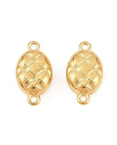 Zapięcie magnetyczne z bolcami 8x14,5x4,5mm stal nierdzewna złota
