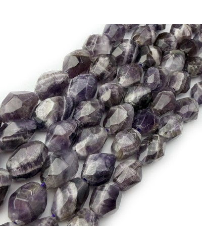 Kamień naturalny Ametyst bryłka nieregularna ok 12x8mm sznurek