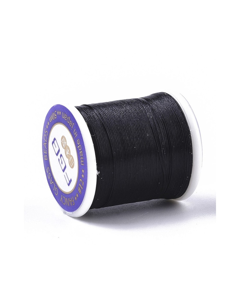 Sznurek jubilerski nylonowy 0,1mm szpulka ok 50 metrów czarny