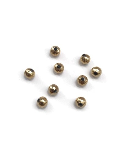 Przekładka do koralików kulka 3,5x4mm stal nierdzewna złota