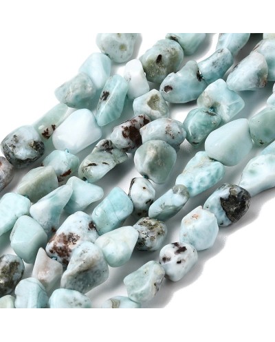 Kamień naturalny Larimar bryłka 5~9x5~8.5x3~6mm sznurek 20 cm
