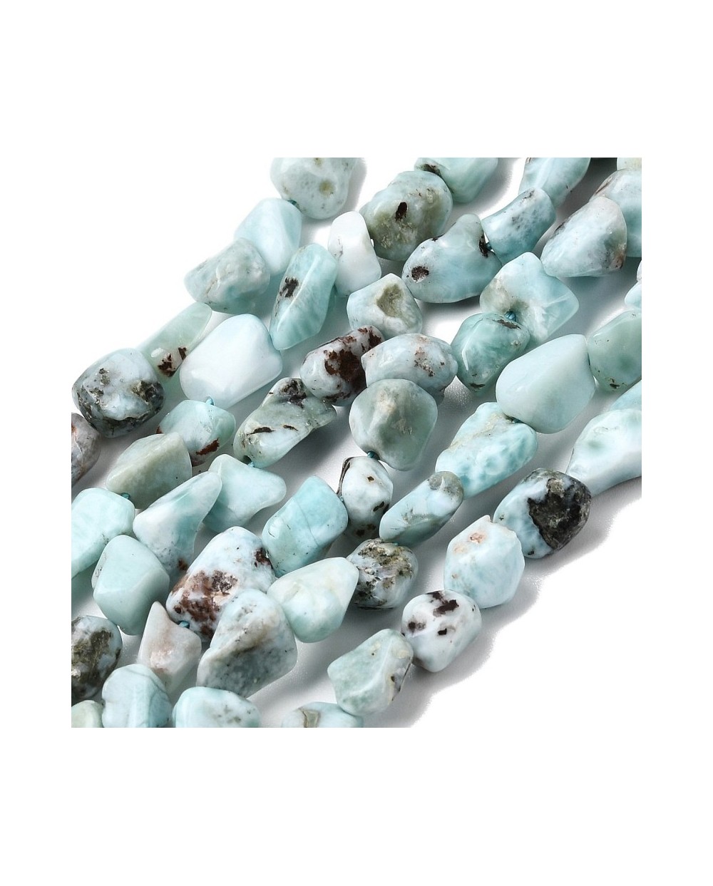 Kamień naturalny Larimar bryłka 5~9x5~8.5x3~6mm sznurek 20 cm