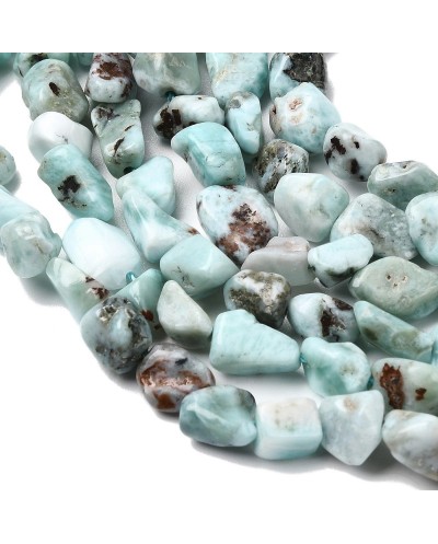 Kamień naturalny Larimar bryłka 5~9x5~8.5x3~6mm sznurek 20 cm