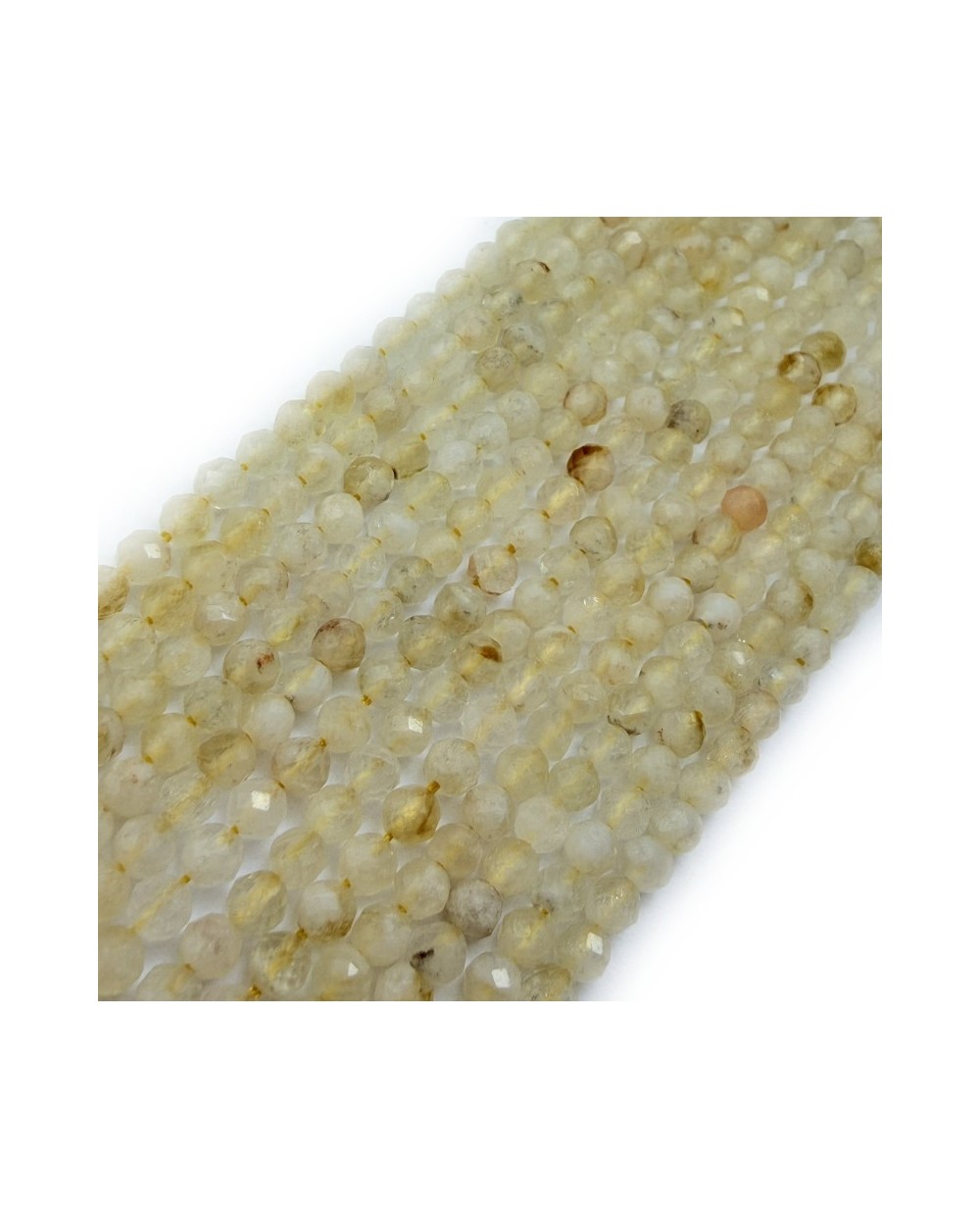 Cytryn  kulka fasetowana ok 3mm sznurek