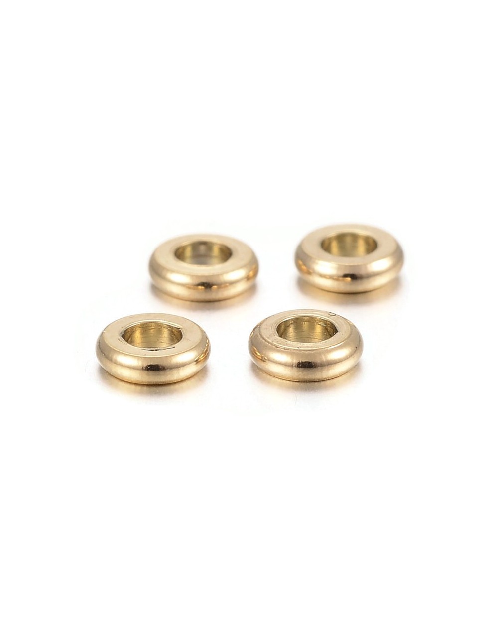 Przekładka do koralików oponka 4x1mm stal nierdzewna złota