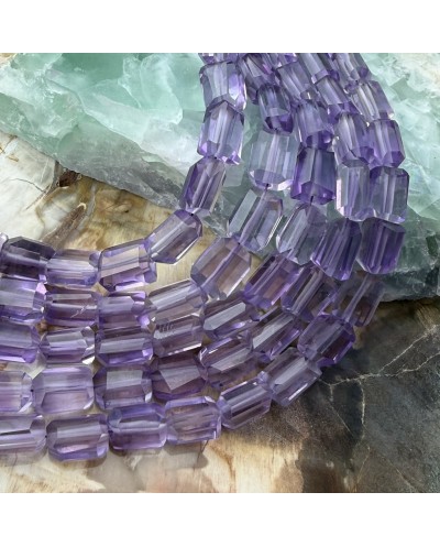 Kamień naturalny ametyst bryłka szlifowana ok 9x6mm sznurek