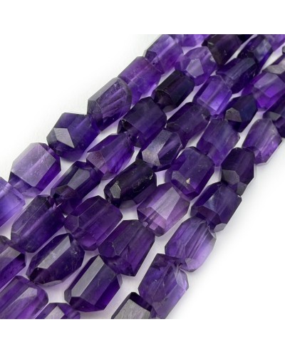 Kamień naturalny ametyst bryłka szlifowana ok 8x6mm sznurek