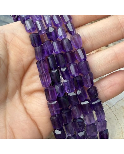 Kamień naturalny ametyst bryłka szlifowana ok 8x6mm sznurek