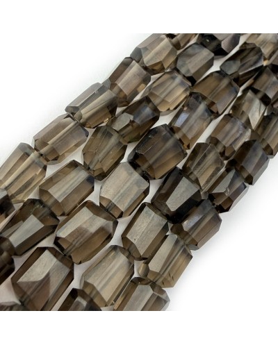 Kamień naturalny kwarc dymny bryłka szlifowana ok 8x6mm sznurek