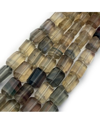 Kamień naturalny fluoryt bryłka szlifowana ok 9x6mm sznurek