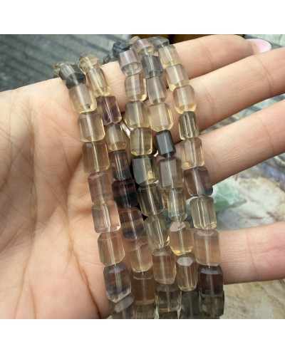 Kamień naturalny fluoryt bryłka szlifowana ok 9x6mm sznurek