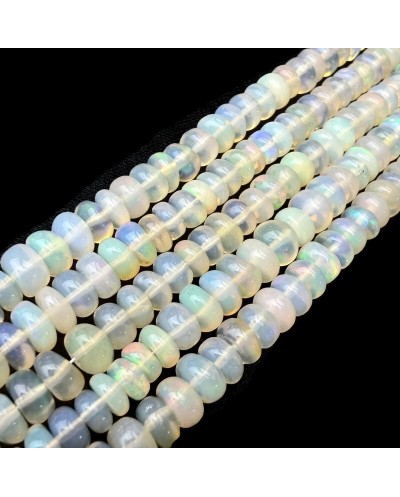 Kamień naturalny Opal Etiopski oponka stopniowana 4-6mm sznurek