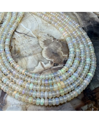 Kamień naturalny Opal Etiopski oponka stopniowana 4-6mm sznurek