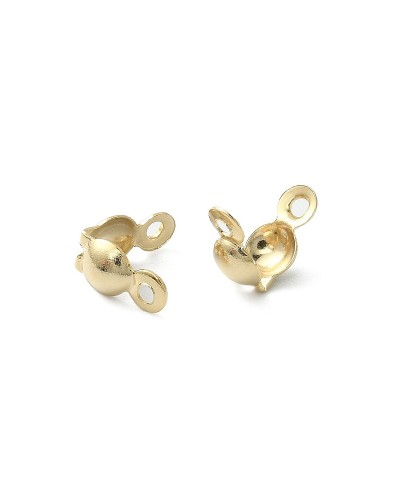 Łapaczki do linek 8x4mm stal nierdzewna Złote