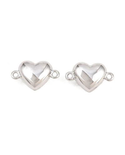 Zapięcie magnetyczne z bolcami 9x14x6mm stal nierdzewna serce