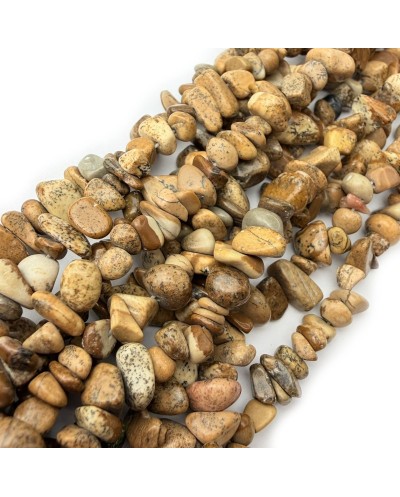 Jaspis Krajobrazowy sieczka 5~8mm sznurek ok 80 cm