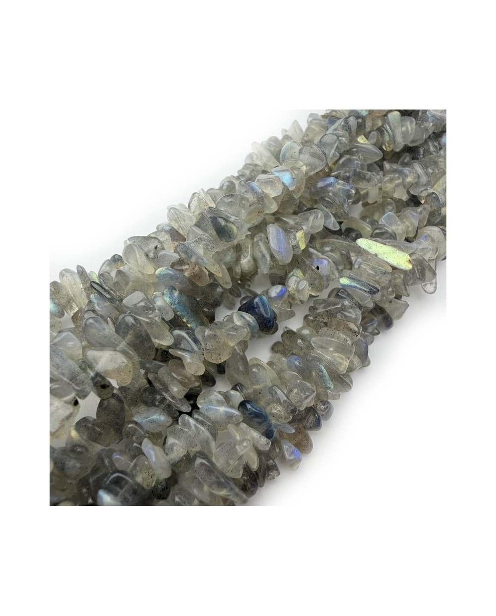 Labradoryt sieczka 5~8mm sznurek ok 80 cm