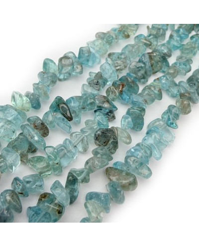 Apatyt blue sieczka 5~14x4~10mm sznurek ok 40 cm