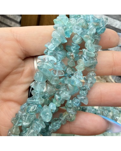 Apatyt blue sieczka 5~14x4~10mm sznurek ok 40 cm