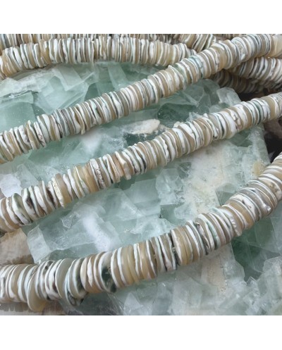 Muszla cięta dysk talarek oponka ok 7.5~8.5x1~2mm sznurek mix