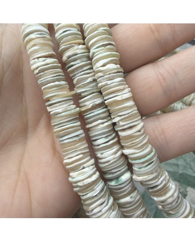 Muszla cięta dysk talarek oponka ok 7.5~8.5x1~2mm sznurek mix