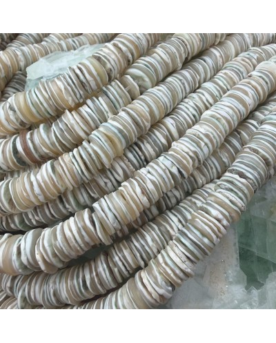 Muszla cięta dysk talarek oponka ok 7.5~8.5x1~2mm sznurek mix
